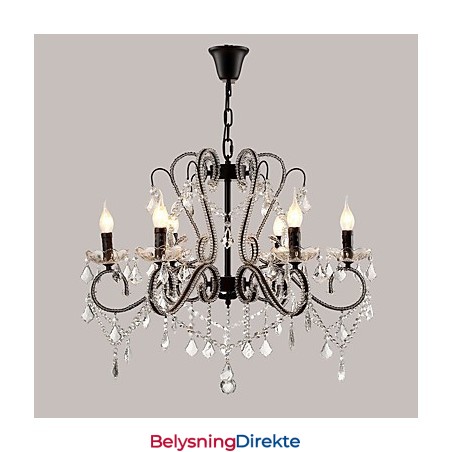 Krystalllysekrone Med 6 Lys Moderne Samtidsstil Tradisjonell Klassisk Rustikk Hytte Vintage Retro