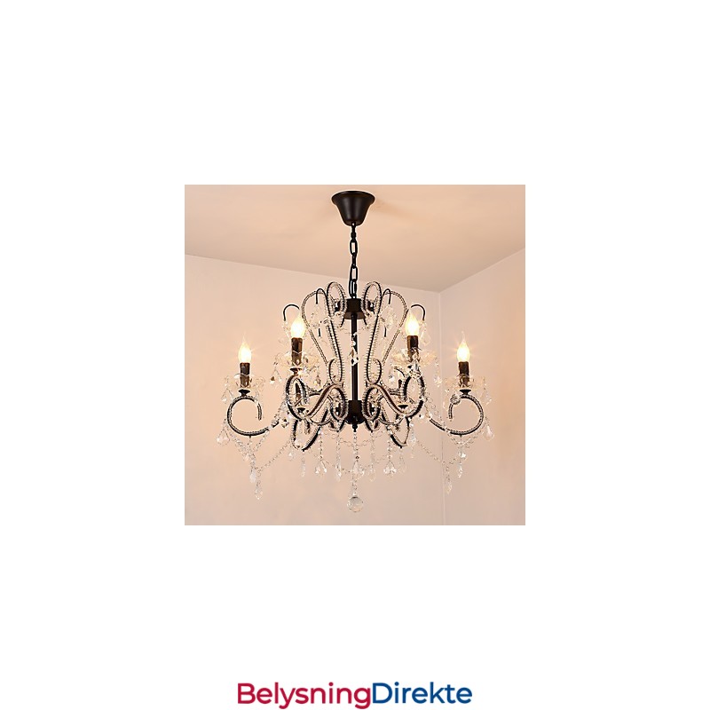 Krystalllysekrone Med 6 Lys Moderne Samtidsstil Tradisjonell Klassisk Rustikk Hytte Vintage Retro