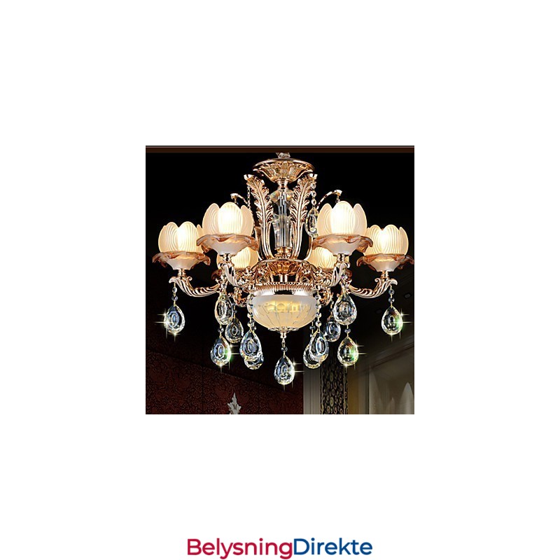 Krystallanheng I Europeisk Stil Enkel Retrobelysning I Legeringsstil