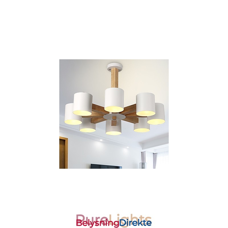 Lysekrone Med 8 Lys Moderne Samtidsstil Tradisjonell Klassisk Vintage Landlig Treelement For Tre