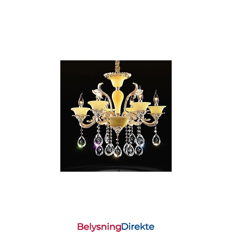 Europeisk Krystallanhengslampe Krystallanhengslampe I Sinklegering