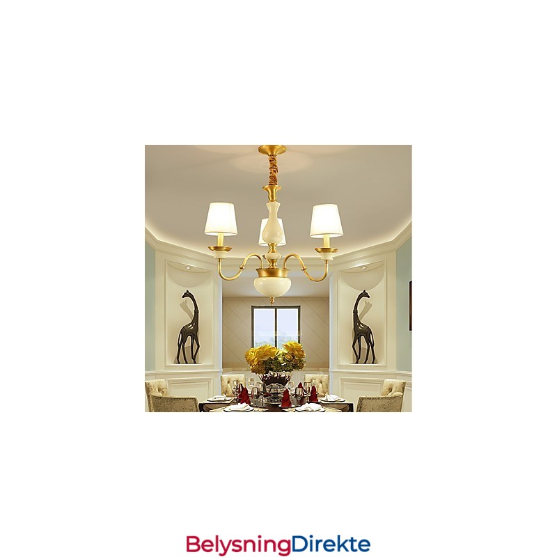 Dekorativ Lysekrone I Jade I Kobber
