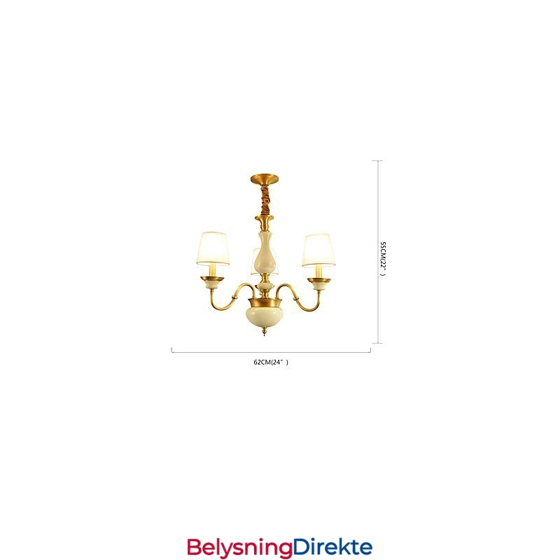 Dekorativ Lysekrone I Jade I Kobber