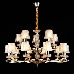 Pendellampe Sinklegering Funksjon For Krystall Mini Stil Metall Innendørs Butikker 15 Pærer