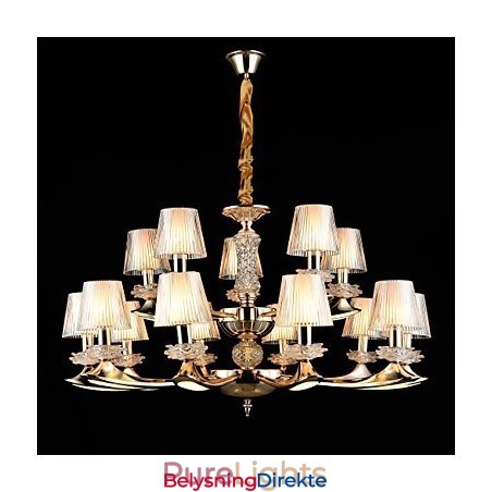 Pendellampe Sinklegering Funksjon For Krystall Mini Stil Metall Innendørs Butikker 15 Pærer