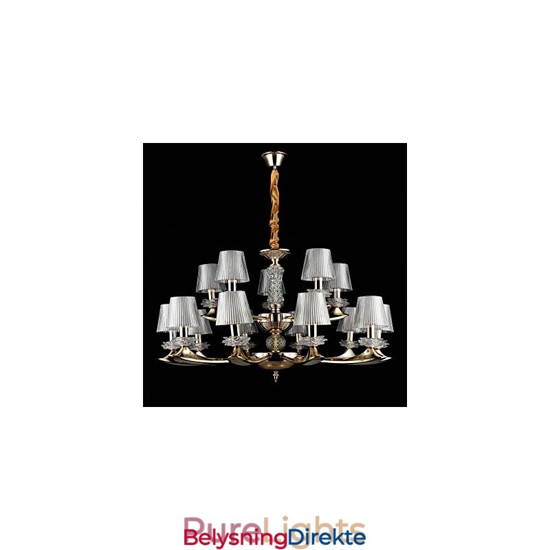 Pendellampe Sinklegering Funksjon For Krystall Mini Stil Metall Innendørs Butikker 15 Pærer