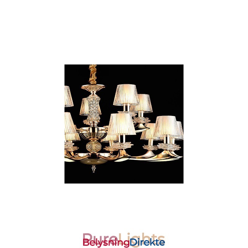 Pendellampe Sinklegering Funksjon For Krystall Mini Stil Metall Innendørs Butikker 15 Pærer