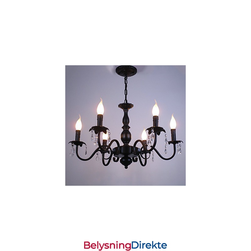 Europeisk Stil Lysekrone Krystalllampe Enkel Jernkunstlampe Dekorativ Lampe