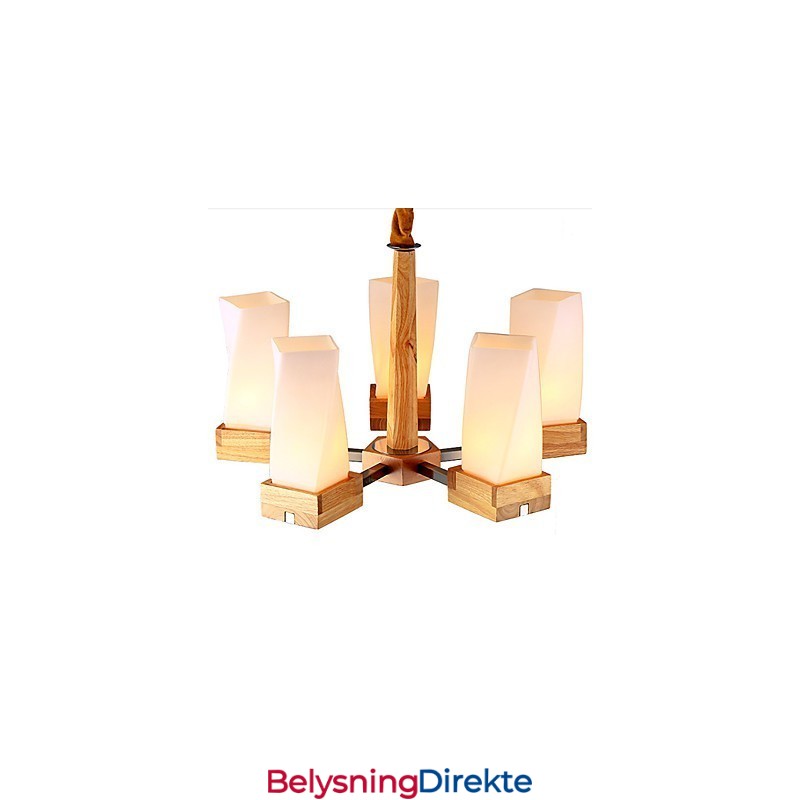 Enkel Kunstbelysning Massivt Tre Kreativ Iiving Taklampe