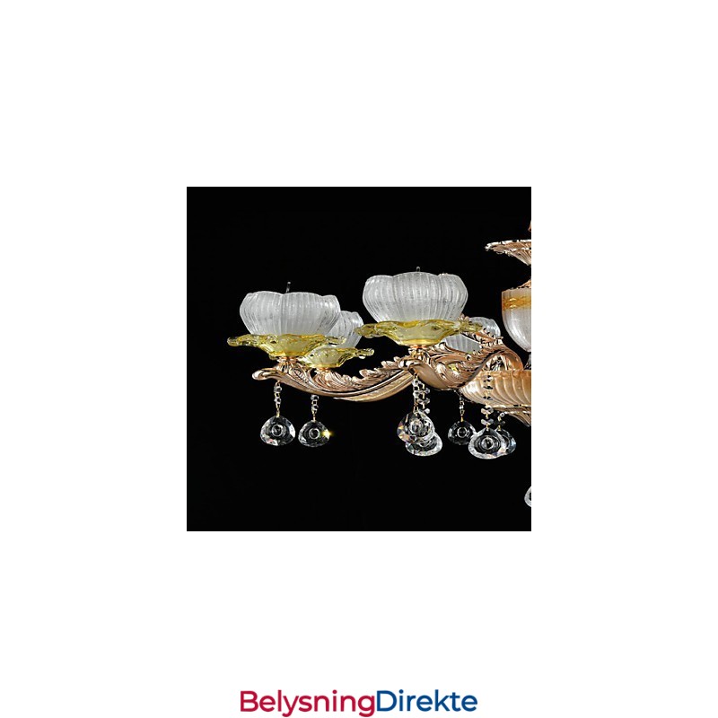 Tradisjonell Klassisk Sinklegeringsfunksjon For Krystallmini-Lysekrone I Metall Med 8 Pærer