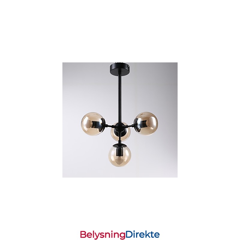 Fire Lys Postmoderne Europeisk Stil Modo Metall Glass Anhengslampe Den Entreen Dekorerer Industriell Lysekronelampe