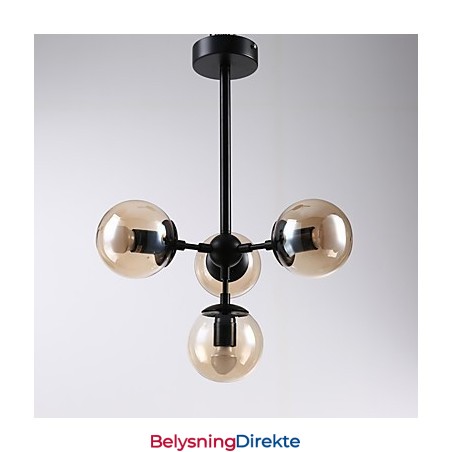 Fire Lys Postmoderne Europeisk Stil Modo Metall Glass Anhengslampe Den Entreen Dekorerer Industriell Lysekronelampe