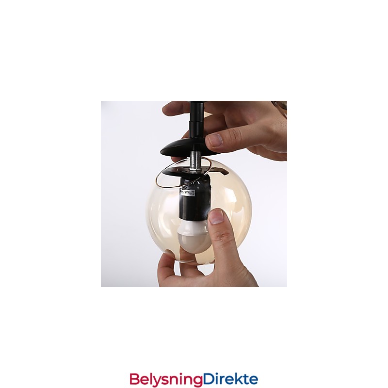 Fire Lys Postmoderne Europeisk Stil Modo Metall Glass Anhengslampe Den Entreen Dekorerer Industriell Lysekronelampe