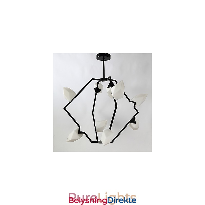 Ni-Lys Postmoderne Metalllysekrone Med Glass I Ferskenfarget Farge, Canteen Decorate-Pendellampe