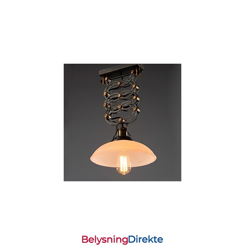 Amerikansk Landlig Loftsstil Pendellampe Smijern Sakslampe Butikkdekorasjonslampe