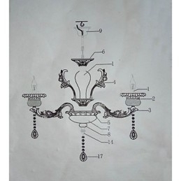 Retro Krom-Funksjon For Designere I Metall Med Anhengslampe