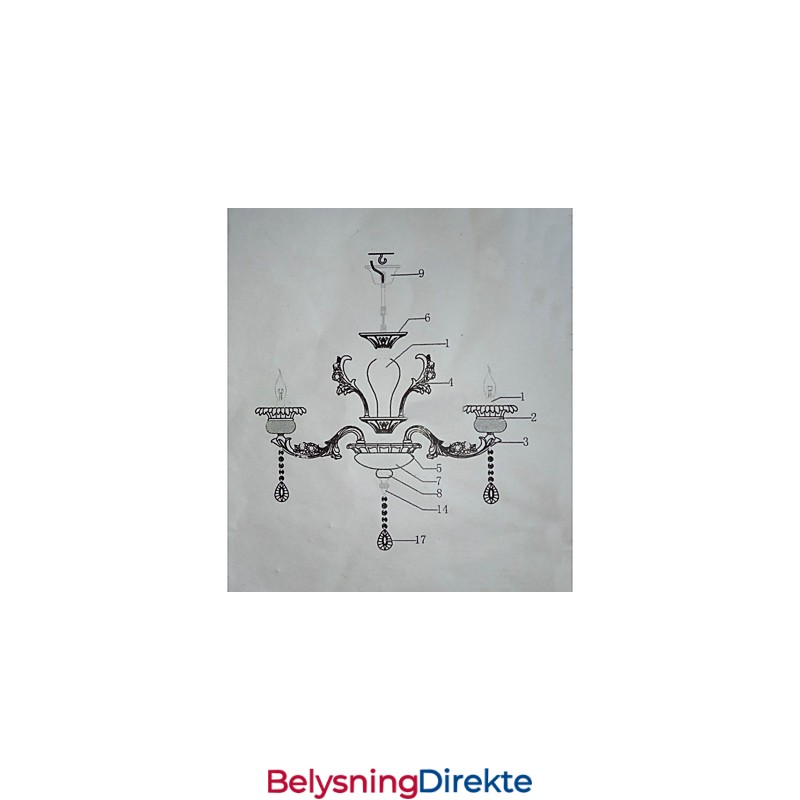 Retro Krom-Funksjon For Designere I Metall Med Anhengslampe