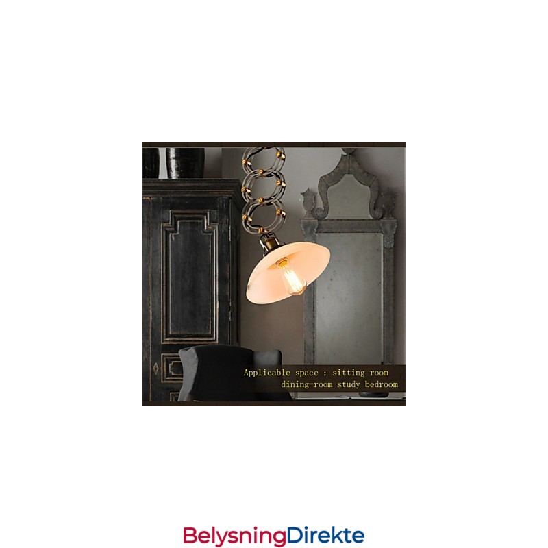 Amerikansk Landlig Loftsstil Pendellampe Smijern Sakslampe Butikkdekorasjonslampe