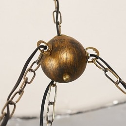 Rustikk Hytte Vintage Retro Country Globe Maleri Feature For Mini Style Designers Metalllysekrone