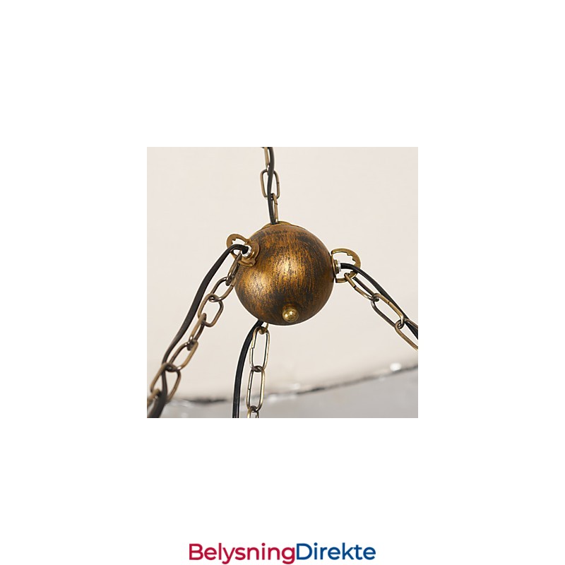 Rustikk Hytte Vintage Retro Country Globe Maleri Feature For Mini Style Designers Metalllysekrone