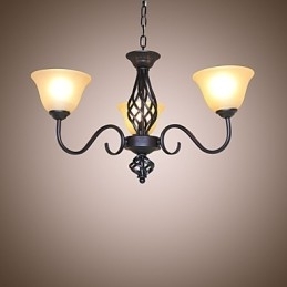 Tradisjonell Klassisk Rustikk Hytte Vintage Retro Landlig Andre Funksjoner For Mini-Stil Designere Metalllysekrone