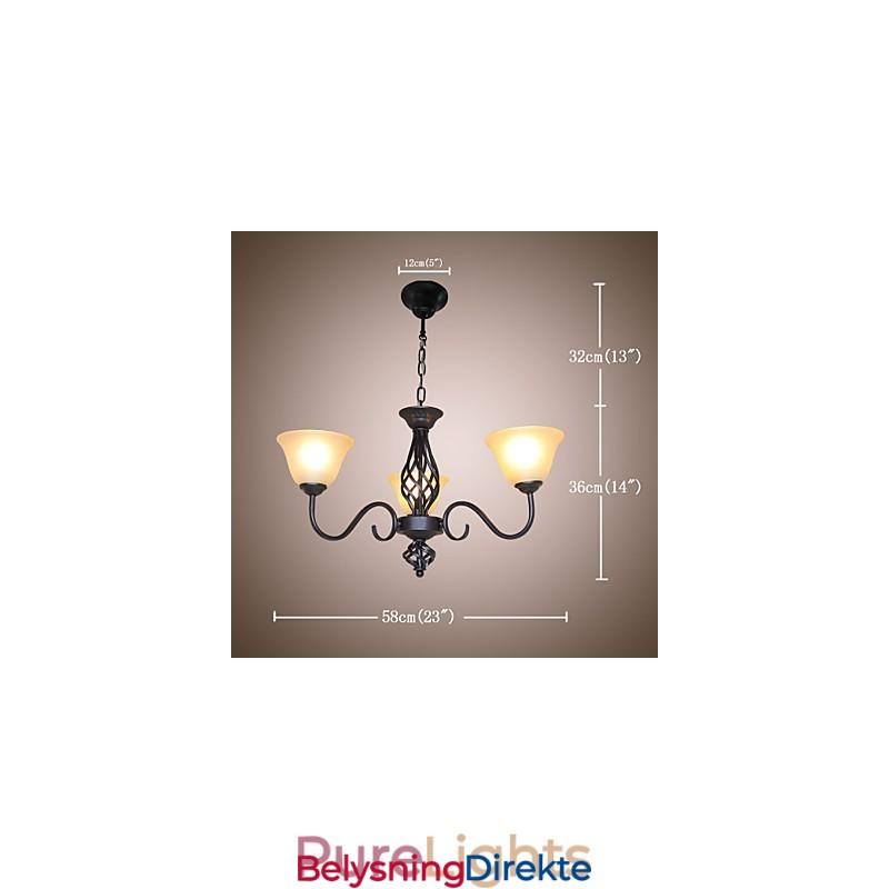 Tradisjonell Klassisk Rustikk Hytte Vintage Retro Landlig Andre Funksjoner For Mini-Stil Designere Metalllysekrone