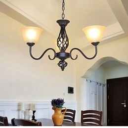 Tradisjonell Klassisk Rustikk Hytte Vintage Retro Landlig Andre Funksjoner For Mini-Stil Designere Metalllysekrone