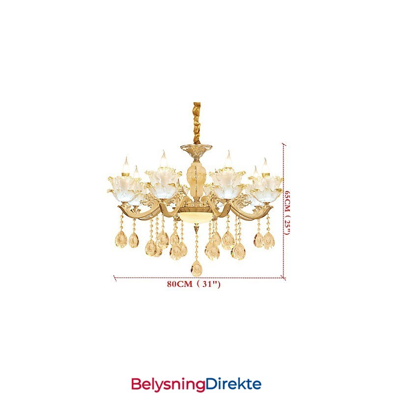 Europeisk Stil Atmosfære Sinklegering Krystall Hjemmelysekrone