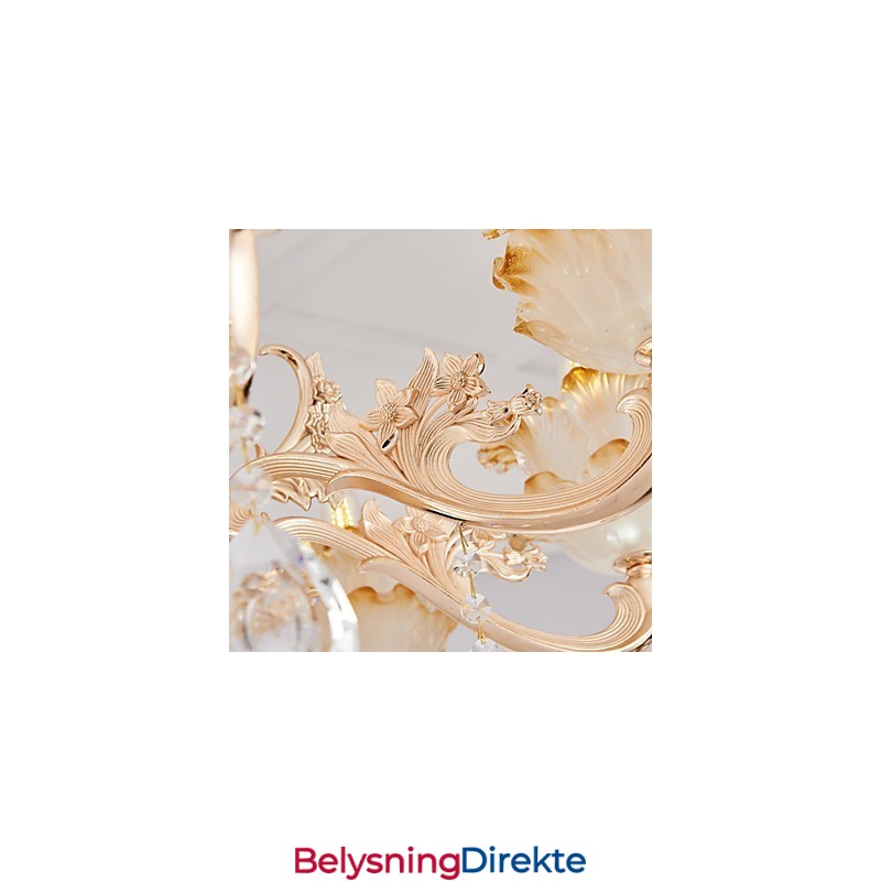 Europeisk Stil Atmosfære Sinklegering Krystall Hjemmelysekrone