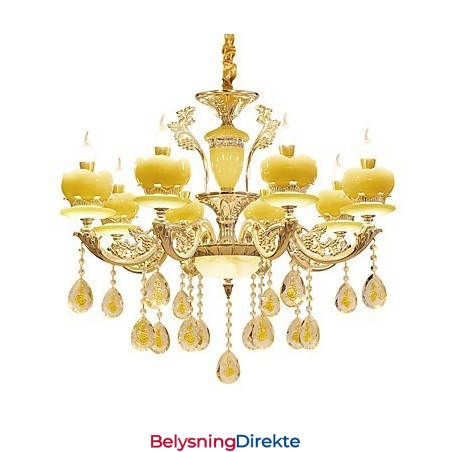 Europeisk Stil Atmosfære Sinklegering Krystall Hjemmelysekrone