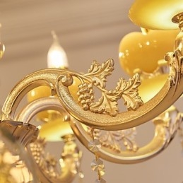 Europeisk Stil Atmosfære Sinklegering Krystall Hjemmelysekrone