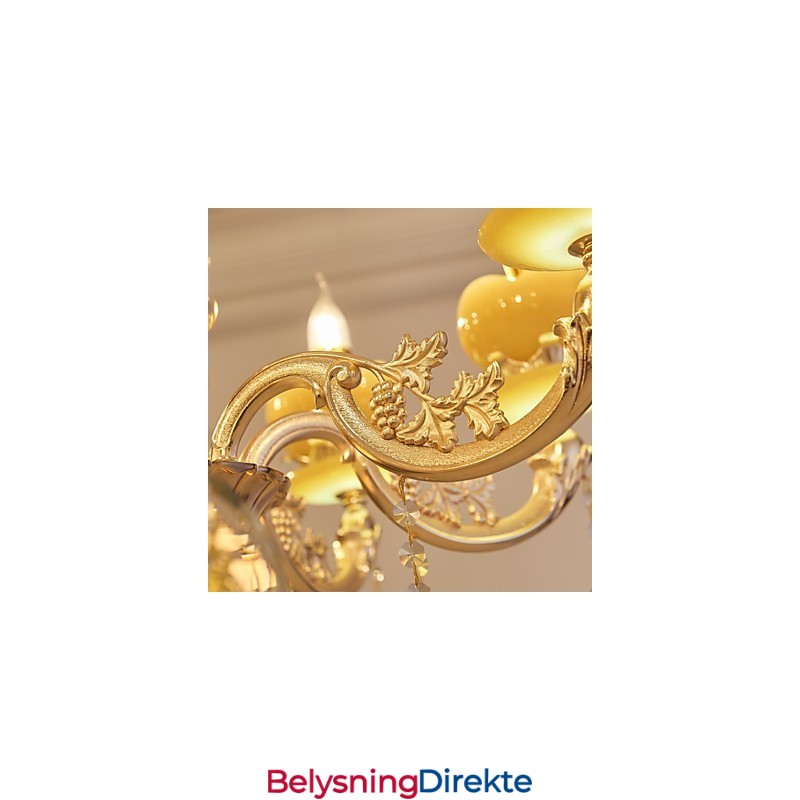 Europeisk Stil Atmosfære Sinklegering Krystall Hjemmelysekrone