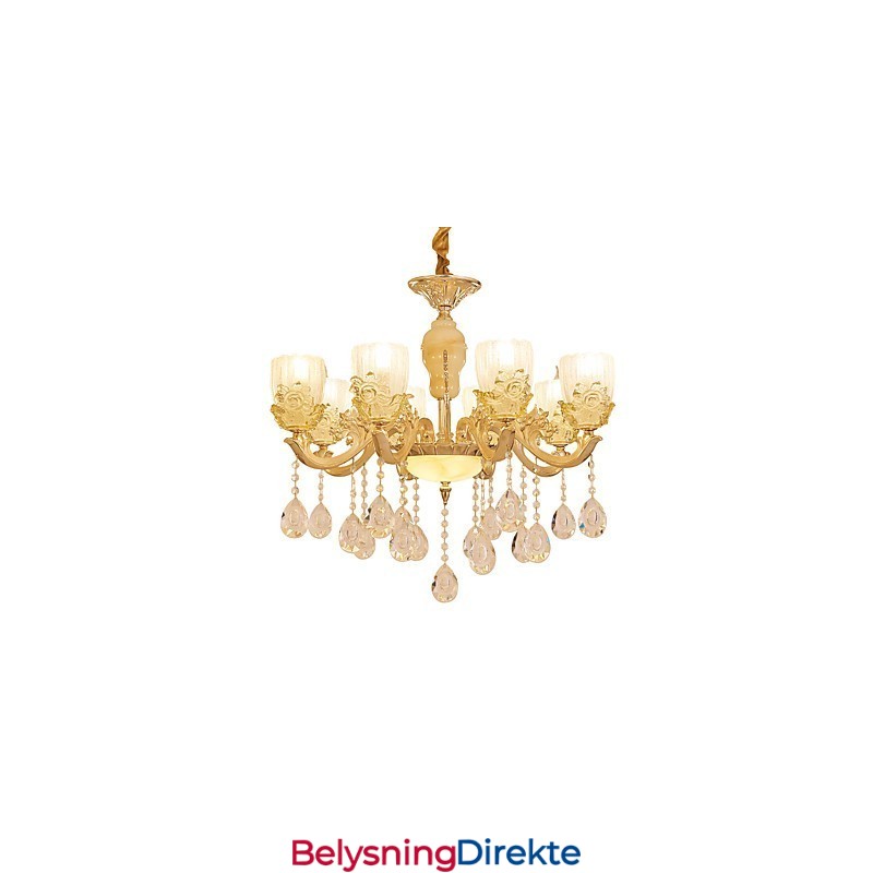 Europeisk Stil Atmosfære Sinklegering Krystall Hjemmelysekrone