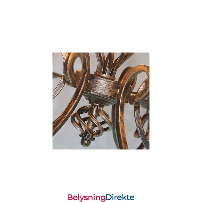 Retro Enkel Lampe Kobberfarget Lampe Stearinlyslampe