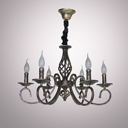 Retro Enkel Lampe Kobberfarget Lampe Stearinlyslampe