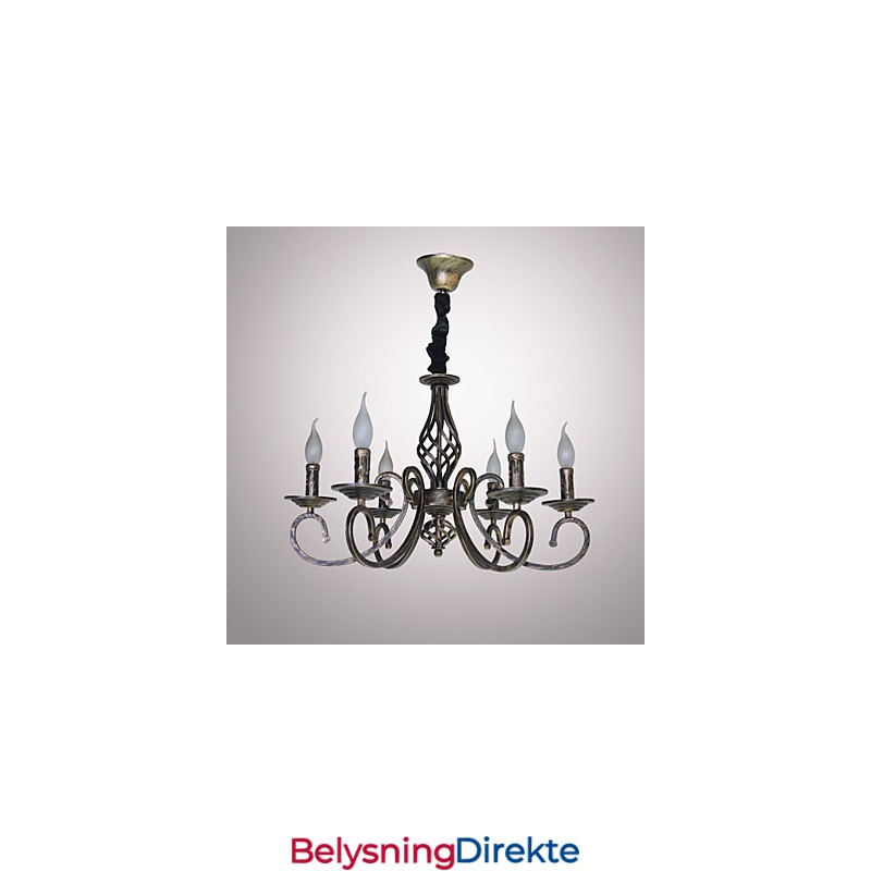 Retro Enkel Lampe Kobberfarget Lampe Stearinlyslampe