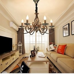 Retro Enkel Lampe Kobberfarget Lampe Stearinlyslampe