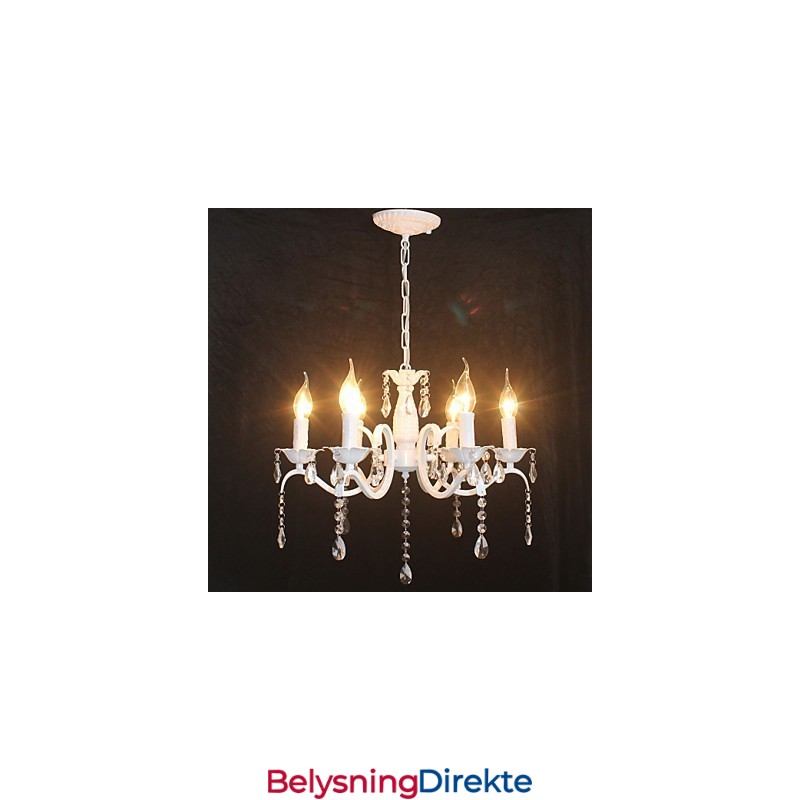 Lysekrone Moderne Krystall Mini Stearinlys Stil Jernlampe Lamper