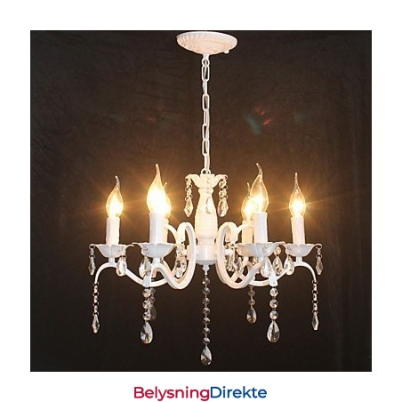 Lysekrone Moderne Krystall Mini Stearinlys Stil Jernlampe Lamper