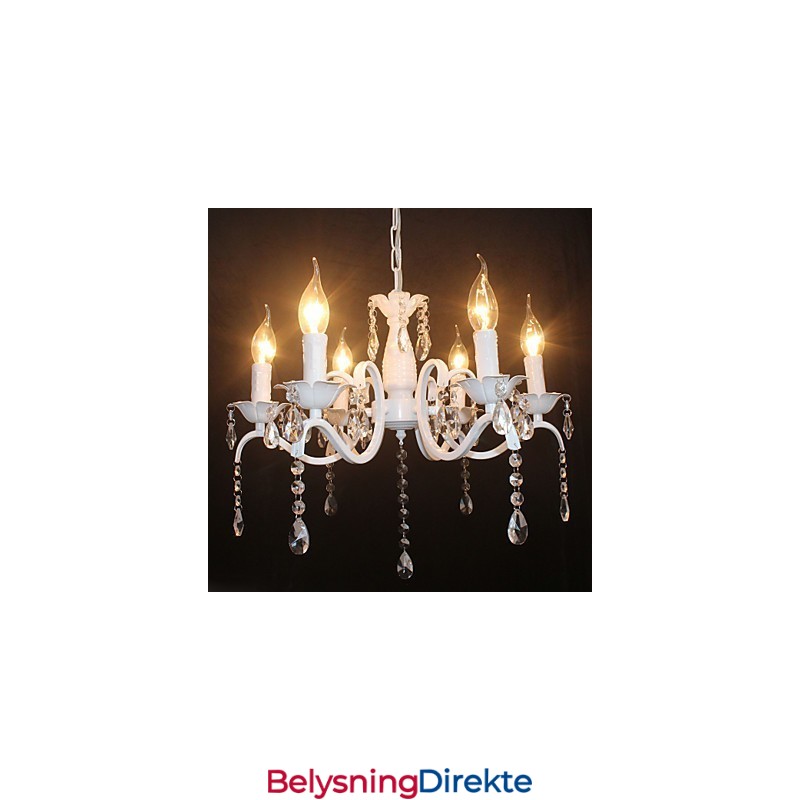 Lysekrone Moderne Krystall Mini Stearinlys Stil Jernlampe Lamper