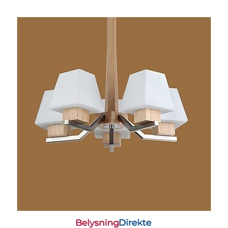 Moderne, Samtids Galvanisert Funksjon For Lysekrone I Tre Og Bambus