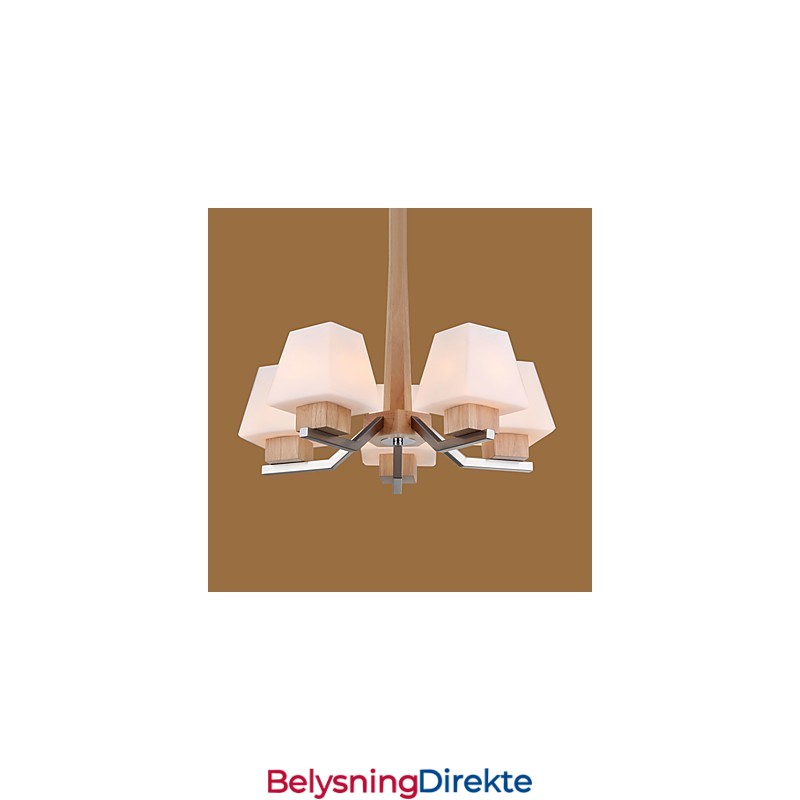 Moderne, Samtids Galvanisert Funksjon For Lysekrone I Tre Og Bambus