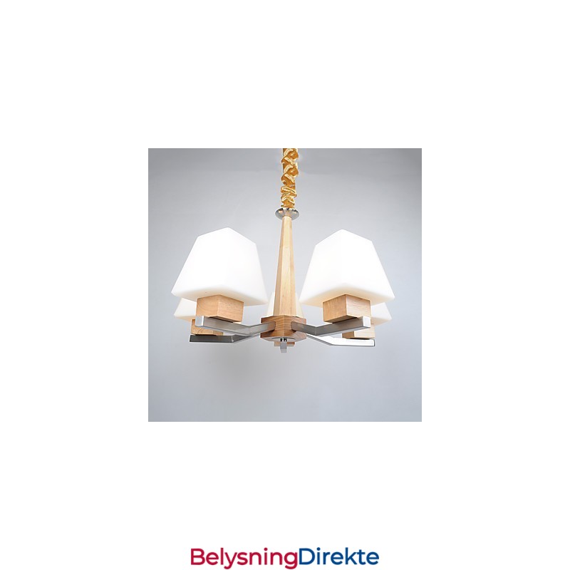 Moderne, Samtids Galvanisert Funksjon For Lysekrone I Tre Og Bambus