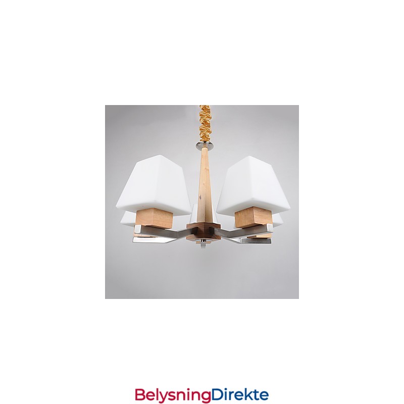 Moderne, Samtids Galvanisert Funksjon For Lysekrone I Tre Og Bambus