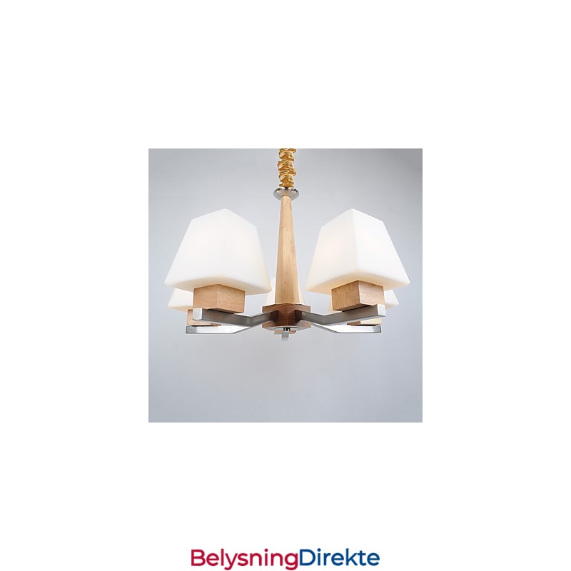 Moderne, Samtids Galvanisert Funksjon For Lysekrone I Tre Og Bambus