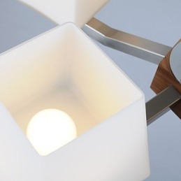 Moderne, Samtids Galvanisert Funksjon For Lysekrone I Tre Og Bambus