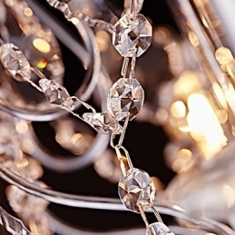 Moderne Samtids Tradisjonell Klassisk Land Krom Funksjon For Krystall Metall Lysekrone