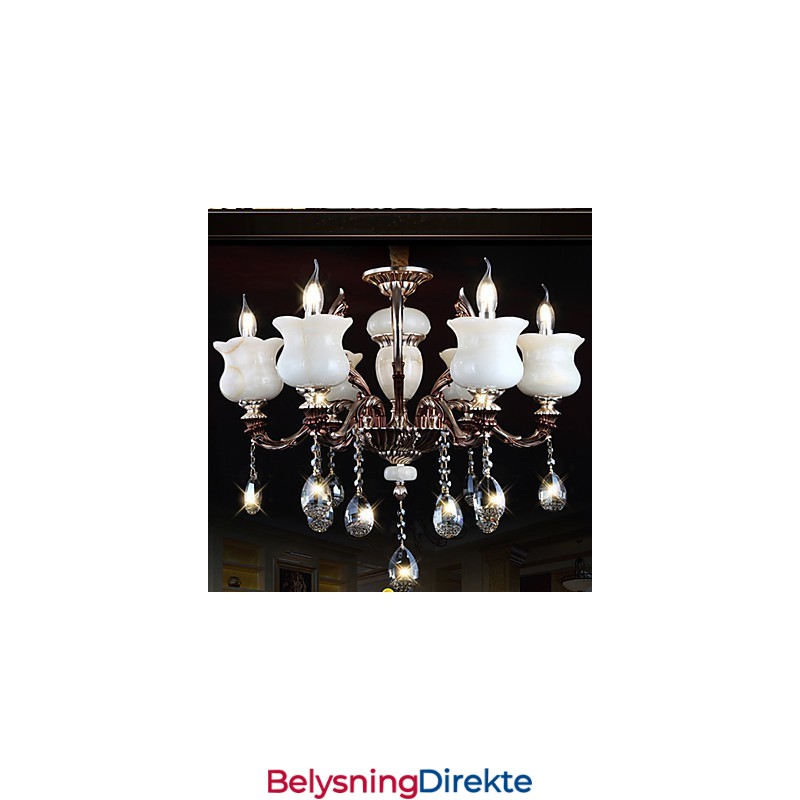 Jade Sinklegering Pendellampe Med 6 Lys Lysekrone