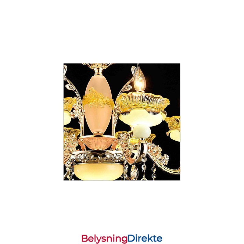 Tradisjonell Klassisk Galvanisert Funksjon For Krystall Mini-Stil Metall 8 Pærer Lysekrone