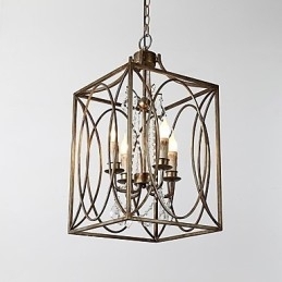 Fire Lys Vintage Metall Amerikansk Industriell Loft Maling Farge Europeisk Lysekrone Lampe Innendørs Dekor Pendellampe